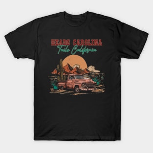 Heads Carolina, Tails California Cactus Car T-Shirt